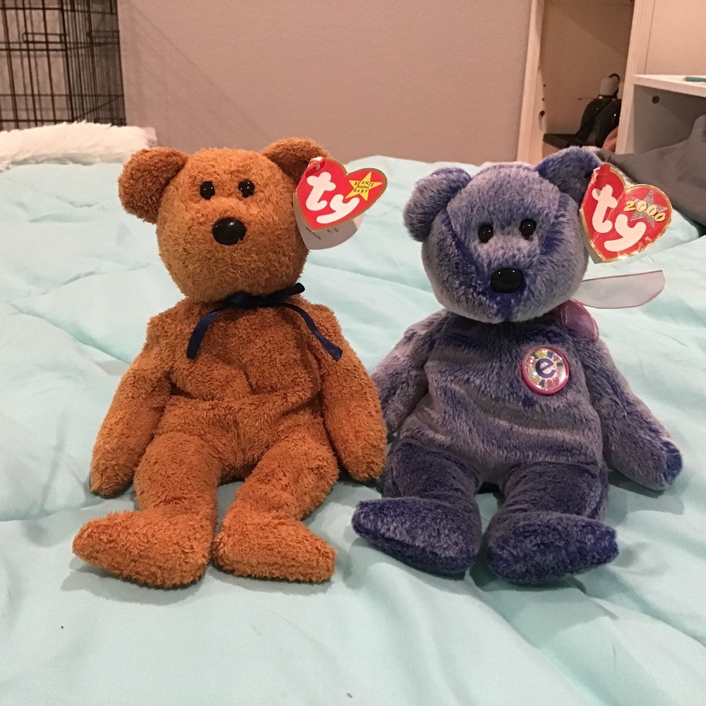 2 pack original beanie baby bears